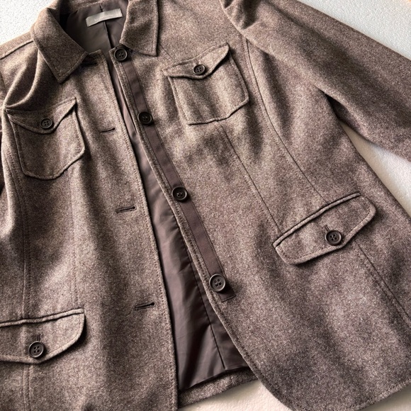 Liz Claiborne Jacket Blazer Coat Wool Silk Blend Pockets Women’s Size 16 - Picture 7 of 10